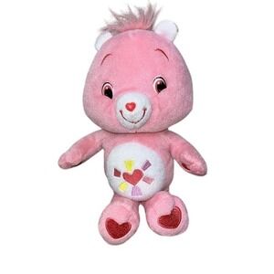Care Bears Hopeful Heart Pink‎ Bear Plush Stuffed Animal 12" 2007